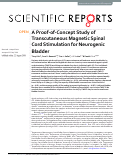 Cover page: A Proof-of-Concept Study of Transcutaneous Magnetic Spinal Cord Stimulation for Neurogenic Bladder