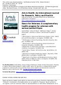 Cover page: Dance for Veterans: A complementary health program for veterans with serious mental illness