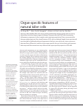Cover page: Organ-specific features of natural killer cells