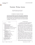 Cover page: Translator writing systems