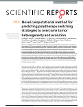 Cover page: Novel computational method for predicting polytherapy switching strategies to overcome tumor heterogeneity and evolution