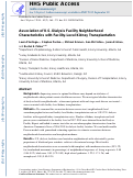 Cover page: Association of U.S. Dialysis facility neighborhood characteristics with facility-level kidney transplantation.