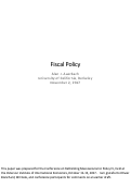Cover page: Fiscal Policy