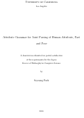 Cover page: Attribute Grammar for Joint Parsing of Human Attribute, Part and Pose