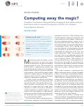 Cover page: Computing away the magic?