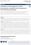 Cover page: Guidelines on the diagnosis, clinical assessments, treatment and management for CLN2 disease patients