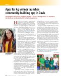 Cover page: Apps for Ag winner launches community-building app in Davis