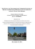 Cover page: The Effects of Transportation Corridor Features on Driver and Pedestrian Behavior and on Community Economic Vitality: Final Study Report