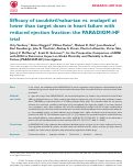 Cover page: Efficacy of sacubitril/valsartan vs. enalapril at lower than target doses in heart failure with reduced ejection fraction: the PARADIGM‐HF trial