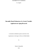 Cover page: Ensemble Based Estimators of a Latent Variable: Application in Aging Research