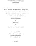 Cover page: Braid Groups and Euclidean Simplices