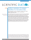 Cover page: Uniform resolution of compact identifiers for biomedical data
