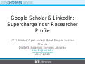 Cover page: Google Scholar &amp; LinkedIn:Supercharge Your ResearcherProfile