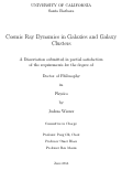 Cover page: Cosmic Ray Dynamics in Galaxies and Galaxy Clusters