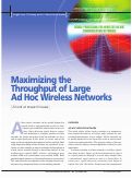 Cover page: Maximizing the throughput of large ad hoc wireless networks