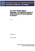 Cover page: Test of the "Healthy Migrant Hypothesis": A Longitudinal Analysis of Health Selectivity of Internal Migration in Indonesia