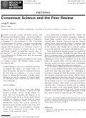 Cover page: Consensus Science and the Peer Review