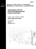 Cover page: Global dynamics of the Advanced Light Source (ALS) revealed through experimental frequency map analysis