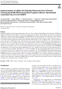 Cover page: Implementation of a Multi-Site Digitally-Enhanced School Clinician Training and ADHD/ODD Intervention Program in Mexico: Randomized Controlled Trial of CLS-R-FUERTE