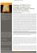Cover page: Adapting HYDRUS‐1D to Simulate Overland Flow and Reactive Transport during Sheet Flow Deviations