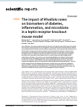 Cover page: The impact of Rhodiola rosea on biomarkers of diabetes, inflammation, and microbiota in a leptin receptor-knockout mouse model