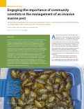 Cover page: Engaging the importance of community scientists in the management of an invasive marine pest