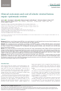 Cover page: Clinical outcomes and cost of robotic ventral hernia repair: systematic review