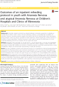 Cover page: Outcomes of an inpatient refeeding protocol in youth with Anorexia Nervosa and atypical Anorexia Nervosa at Children’s Hospitals and Clinics of Minnesota