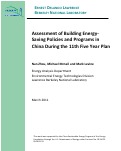 Cover page: Assessment of Building Energy-Saving Policies and Programs in China During the 11th Five Year Plan