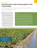 Cover page: Recycled water could recharge aquifers in the Central Valley