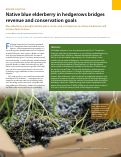 Cover page: Native blue elderberry in hedgerows bridges revenue and conservation goals