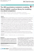 Cover page: The JBEI quantitative metabolic modeling library (jQMM): a python library for modeling microbial metabolism