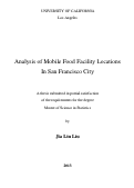 Cover page: Analysis of Mobile Food Facility Locations in San Francisco City