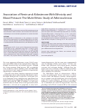 Cover page: Association of renin and aldosterone with ethnicity and blood pressure: the Multi-Ethnic Study of Atherosclerosis.