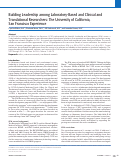 Cover page: Building Leadership among Laboratory‐Based and Clinical and Translational Researchers: The University of California, San Francisco Experience