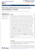 Cover page: Detecting political biases of named entities and hashtags on Twitter