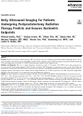 Cover page: Daily Ultrasound Imaging for Patients Undergoing Postprostatectomy Radiation Therapy Predicts and Ensures Dosimetric Endpoints